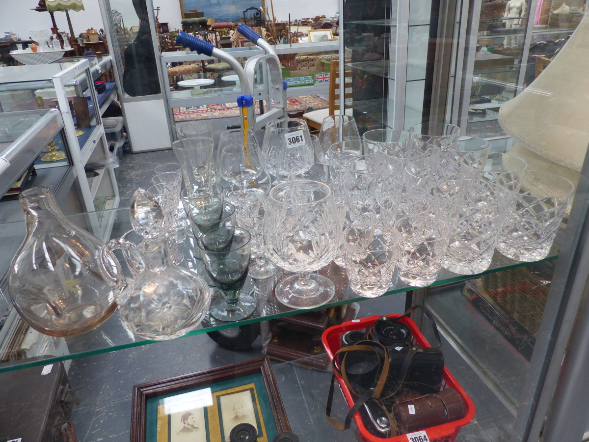 VARIOUS DRINKING GLASSES, ETC.