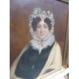 MID 19th.C.ENGLISH SCHOOL, PORTRAIT OF A LADY, OIL ON CANVAS. 77x63cms.