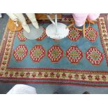 A VINTAGE WOOL EASTERN RUG.