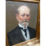 19th.C.CONTINENTAL SCHOOL. PORTRAIT OF A DISTINGUISHED GENTLEMAN. OIL ON CANVAS, INSCRIBED VERSO.