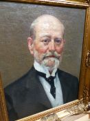 19th.C.CONTINENTAL SCHOOL. PORTRAIT OF A DISTINGUISHED GENTLEMAN. OIL ON CANVAS, INSCRIBED VERSO.