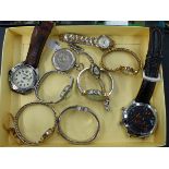 A SELECTION OF WATCHES, ETC.