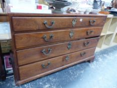 A 19th.C.COLONIAL FOUR DRAWER CHEST.