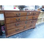 A 19th.C.COLONIAL FOUR DRAWER CHEST.