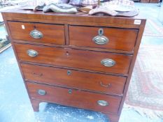 A 19th.C.MAHOGANY CHEST OF DRAWERS.