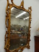 A 19th.C.GILT FRAMED MIRROR.