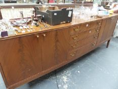 A LARGE MAHOGANY SIDEBOARD.