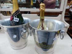 TWO CHAMPAGNE BUCKETS,ETC.