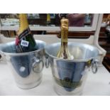 TWO CHAMPAGNE BUCKETS,ETC.