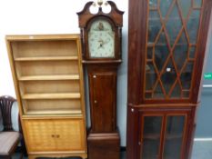 A GEORGIAN 30 HOUR LONG CASE CLOCK.