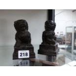 A PAIR OF CHINESE FOO DOGS.