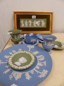 A QTY OF WEDGWOOD JASPERWARES.