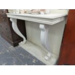 A LARGE PAINTED CONSOLE TABLE.