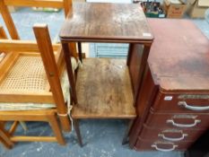 TWO RETRO ROSEWOOD TABLES.