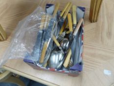 A BOX OF CUTLERY.