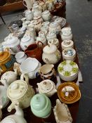 A LARGE COLLECTION OF SADLER TEAPOTS, GINGER JARS,ETC