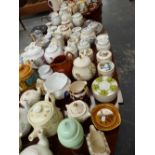 A LARGE COLLECTION OF SADLER TEAPOTS, GINGER JARS,ETC