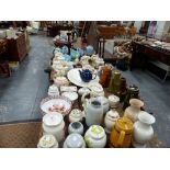 A LARGE COLLECTION OF SADLER TEAPOTS, VASES,ETC.