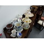 TWO WASH JUG AND BOWL SETS AND OTHER CHINAWARES.