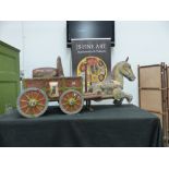 A FAIRGROUND HORSE AND CART.