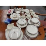 A ROYAL DOULTON SARABANDE DINNER SERVICE AND AN AYNSLEY ART TEA SERVICE,ETC