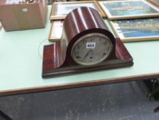 A NAPOLEAN HAT MANTLE CLOCK.