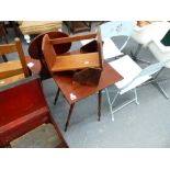 AN OCCASIONAL TABLE AND TWO BOOK TROUGHS.