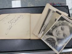 AN AUTOGRAPH ALBUM TOGETHER WITH VARIOUS SIGNED PHOTOGRAPHS, ETC.