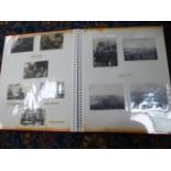 THREE PHOTOGRAPHIC ALBUMS MANY CONTAINING NAVAL PHOTOGRAPHS.