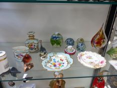 VARIOUS PORCELAIN TO INCLUDE BESWICK, ROYAL WORCESTER, CROWN DERBY, ETC.