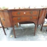 A GEORGIAN STYLE MAHOGANY SIDEBOARD.