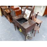 A CONTINENTAL DRESSING TABLE WITH ORIGINAL PAINT FINISH.