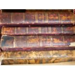VARIOUS LEATHER BOUND BOOKS TO INCLUDE THREE VOLUMES OF PLAYS.