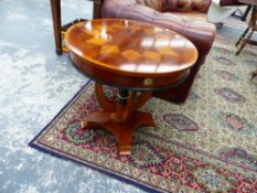 AN EMPIRE STYLE LAMP TABLE.