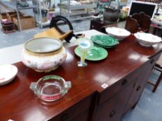 VARIOUS CHINA AND GLASS.