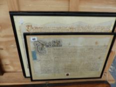 THREE 18th.C.INDENTURE.