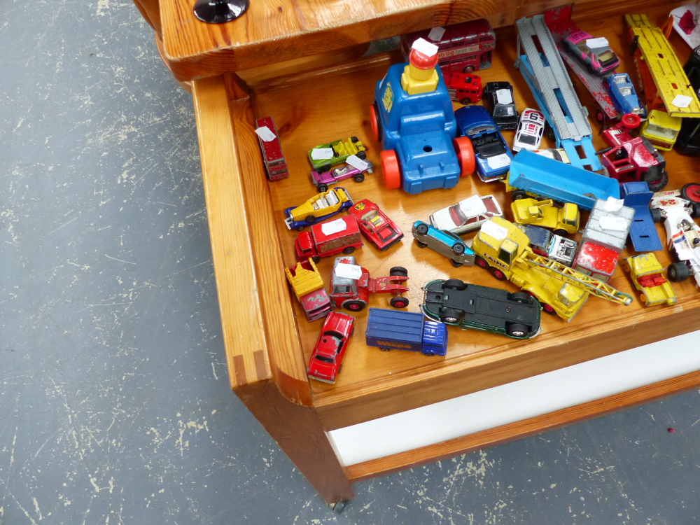 A QTY OF TOY CARS,ETC.