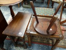 FOUR VARIOUS STOOLS.