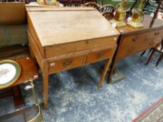 A VICTORIAN PINE CLERK'S DESK.