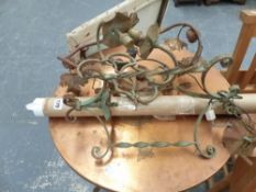 WROUGHT IRON LIGHT FITTINGS,ETC