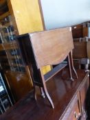 AN INLAID MAHOGANY SUTHERLAND TABLE.