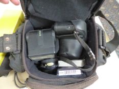 A PENTAX CAMERA AND ACCESSORIES TOGETHER WITH A CONDOR CAMERA, ETC.