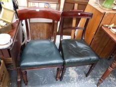 TWO 19th.C.MAHOGANY SIDE CHAIRS.