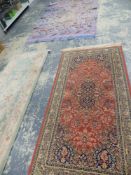 FOUR VARIOUS RUGS.