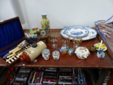 VARIOUS CUTLERY, CHINA AND GLASSWARE.