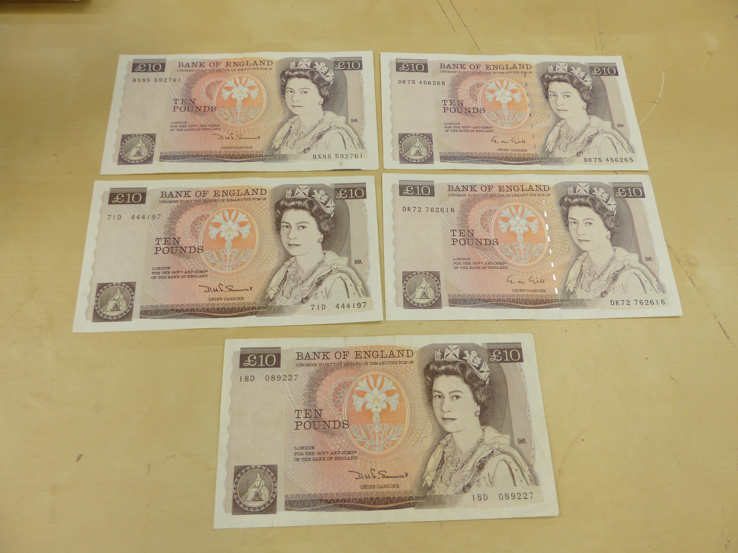 TEN ENGLISH BANK NOTES. - Image 2 of 3