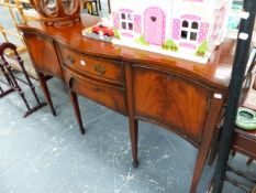 A REGENCY STYLE MAHOGANY SIDEBOARD.