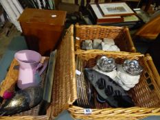 A QTY OF CHINAWARE AND ORNAMENTS.