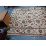 TWO LARGE RUGS ONE OF PERSIAN DESIGN