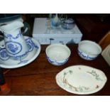 A WASH JUG AND BOWL SET,ETC.